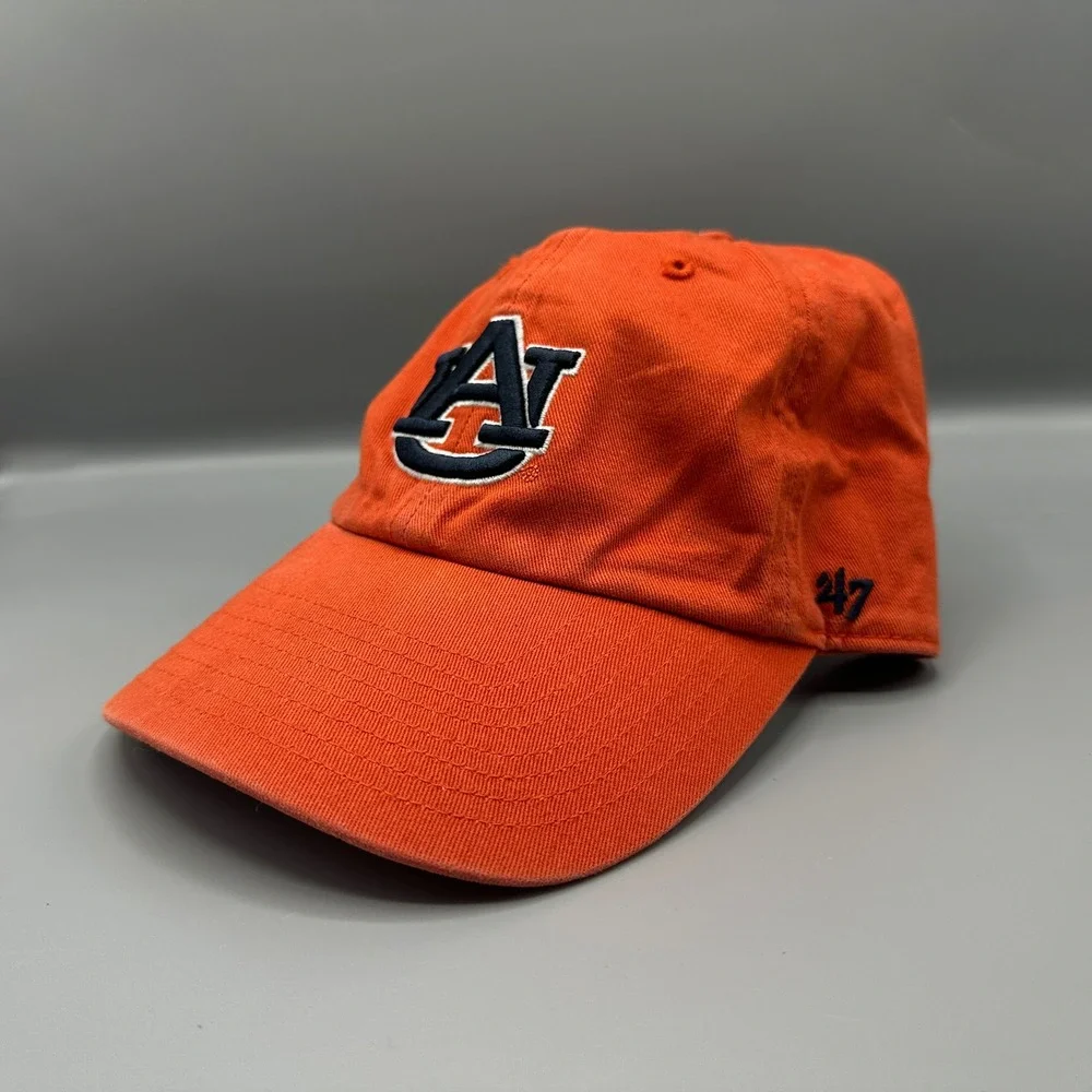 47 Brand Auburn Tigers Hat Mens Orange Adjustable Strapback NCAA AU Logo Cap